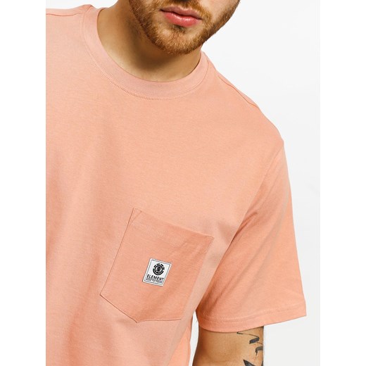 T-shirt męski Element różowy z krótkimi rękawami 