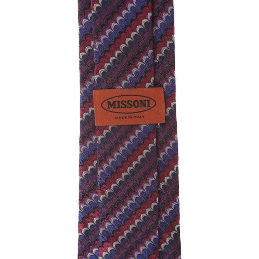 Krawat Missoni wielokolorowy w abstrakcyjnym wzorze 