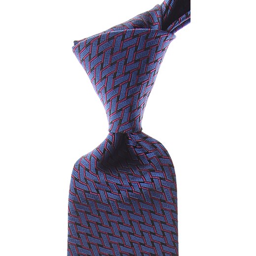 Niebieski krawat Missoni w abstrakcyjnym wzorze 