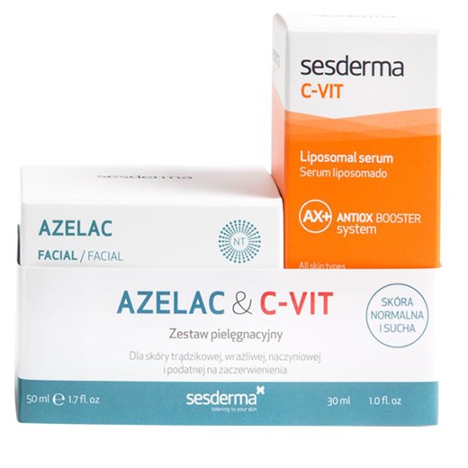 Sesderma Zestaw: Azelac Krem + C-VIT Serum 50ml + 30 ml Sesderma uniwersalny promocja Livinia
