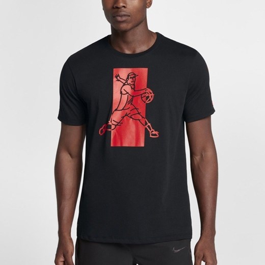 Koszulka sportowa Nike bawełniana z nadrukami 