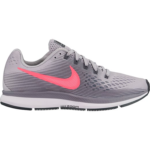 Buty sportowe damskie Nike dla biegaczy zoom szare gładkie płaskie