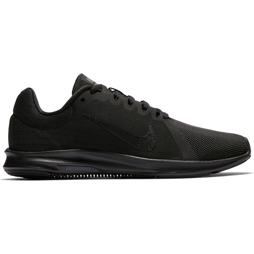 Buty sportowe damskie czarne Nike do biegania downshifter sznurowane gładkie na platformie 