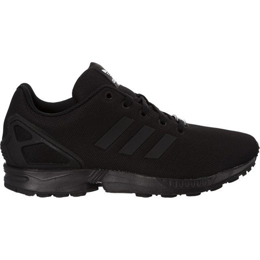 Buty sportowe damskie Adidas zx flux czarne bez wzorów wiązane 