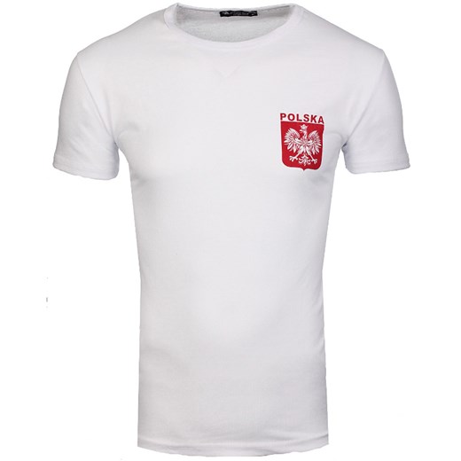 Koszulka Patriotyczna T-Shirt Kibica z Godłem Polski od Neidio TS33 Biały
