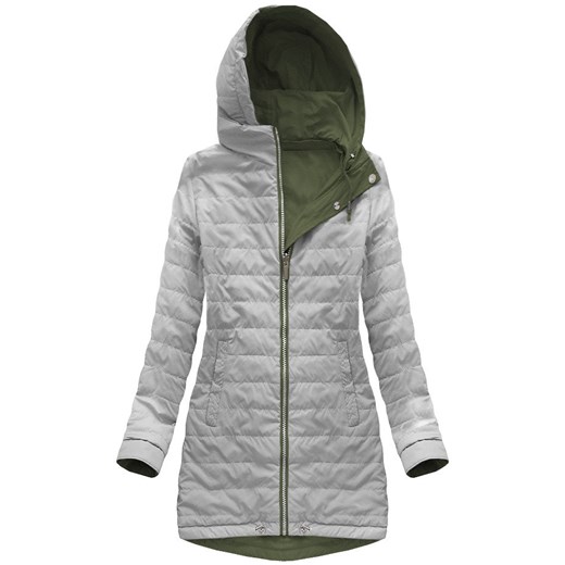 Parka damska Mhm zielona bez wzorów
