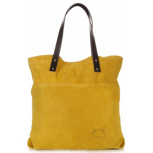 Shopper bag Vittoria Gotti bez dodatków skórzana elegancka 