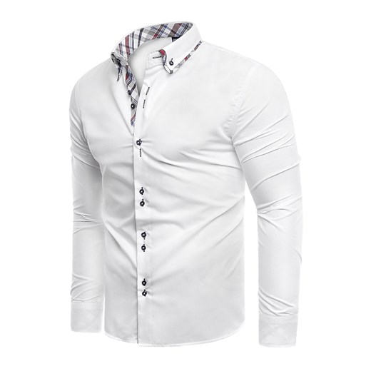 Koszula męska długi rękaw 613 - biała  Risardi XL 