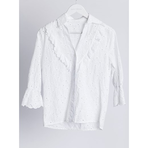 Koszula damska Selfieroom biała z długimi rękawami wiosenna 