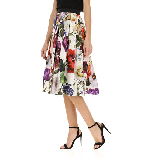 Spódnica Dolce & Gabbana midi w kwiaty 