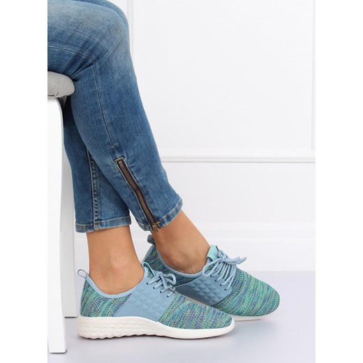 Buty sportowe damskie do fitnessu sznurowane z tworzywa sztucznego casual 