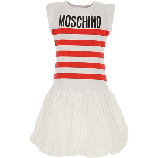 Sukienka dziewczęca Moschino biała 