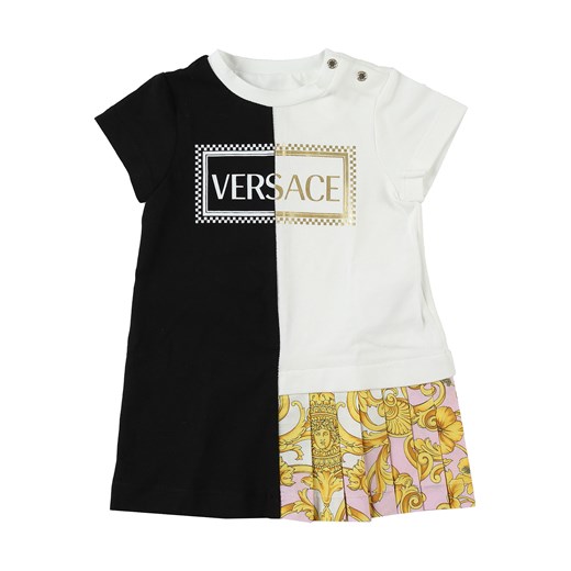 Odzież dla niemowląt wielokolorowa Versace bawełniana dla dziewczynki 