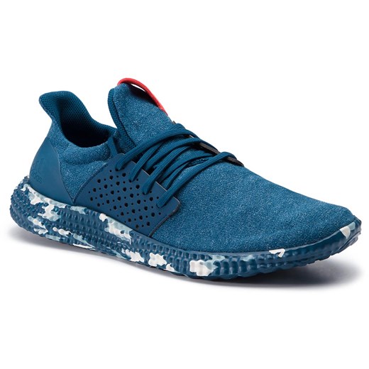 Buty sportowe męskie Adidas wiązane niebieskie z tworzywa sztucznego na wiosnę 