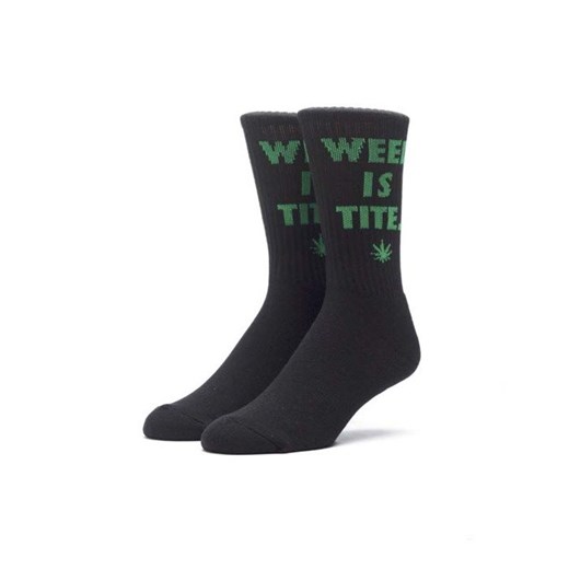 Skarpety HUF Weed Is Tite Crew Sock black Huf  uniwersalny bludshop.com