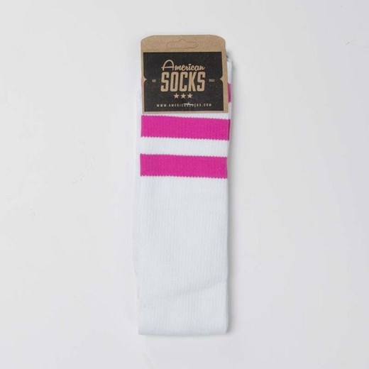 Skarpety American Socks Pink Lavigne - Knee High white / pink - pink - pink American Socks  uniwersalny bludshop.com