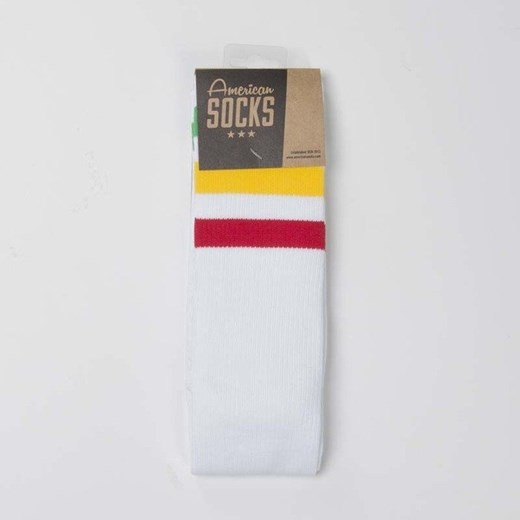Skarpety American Socks Rasta - Knee High white / green - yellow - red American Socks  uniwersalny bludshop.com
