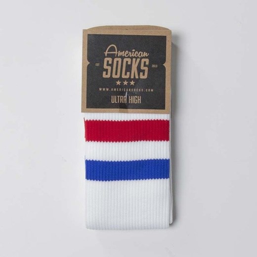 Skarpety American Socks American Pride - Ultra High white / blue - red - blue American Socks  uniwersalny bludshop.com
