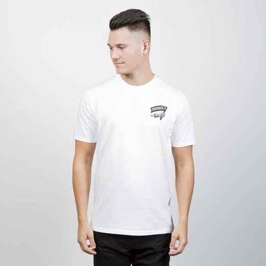 Biały t-shirt męski Turbokolor z krótkim rękawem 