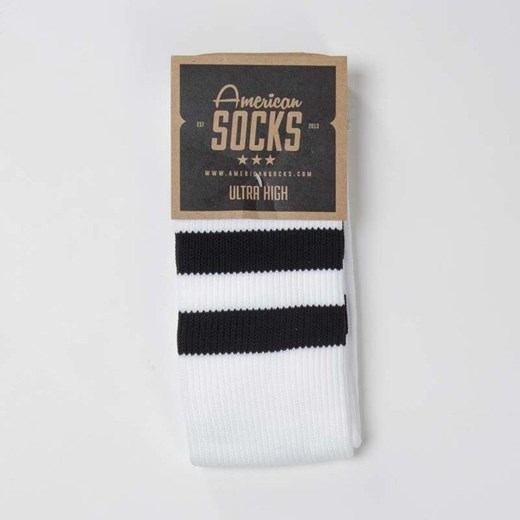 Skarpety American Socks Old School - Ultra High white / black - black - black  American Socks uniwersalny bludshop.com