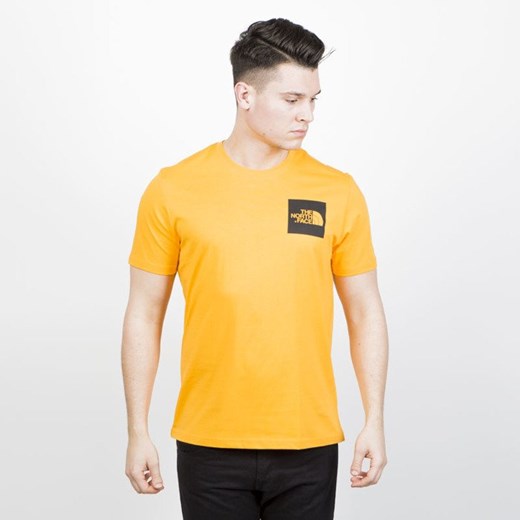 Koszulka sportowa The North Face jesienna żółta z napisem 