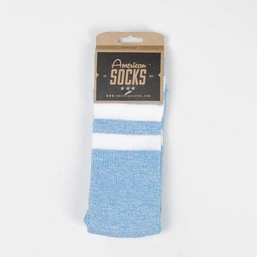 Skarpety American Socks Blue Noise - Mid High blue / white - white - white  American Socks uniwersalny bludshop.com