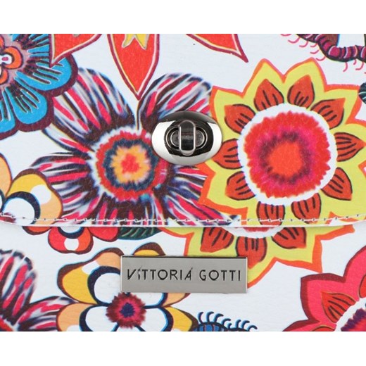 Torebki Listonszoki Skórzane Vittoria Gotti Made in Italy w Modne Wzory Multikolor Flower (kolory)