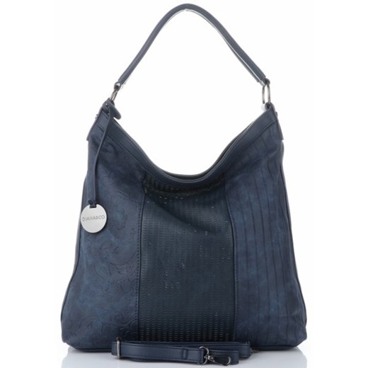 Shopper bag Diana&Co niebieska na ramię ze skóry ekologicznej 