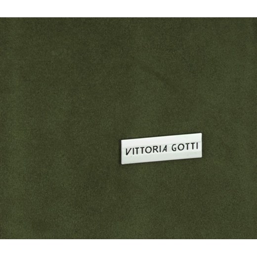 Uniwersalne Torebki Skórzane Firmowy Włoski ShopperBag Vittoria Gotti w rozmiarze XXL Zamsz Naturalny wysokiej jakości Zielona (kolory)
