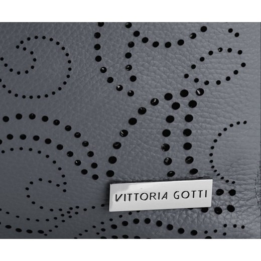 Shopper bag Vittoria Gotti bez dodatków mieszcząca a4 na ramię