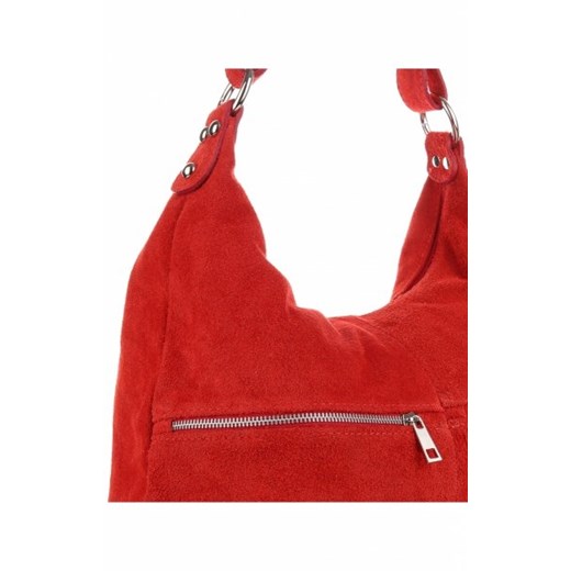 Uniwersalne Włoskie Torebki Skórzane Genuine Leather Czerwona (kolory)