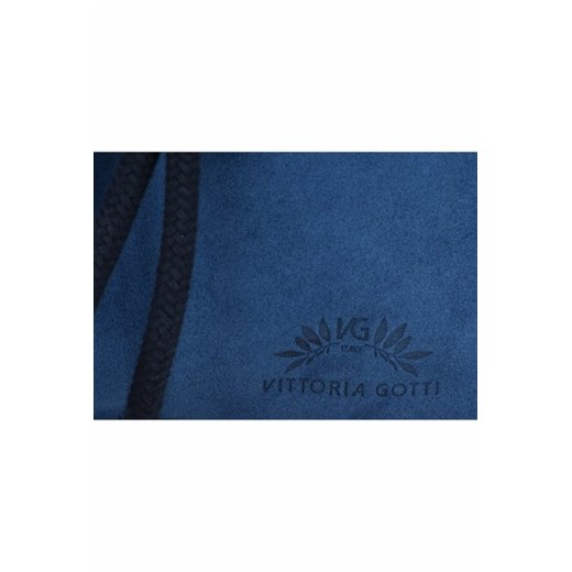 Vittoria Gotti Modne i Uniwersalne Torebki Skórzane Na co Dzień ShoppeBag XL z Kosmetyczką Niebieska - Jeans (kolory)