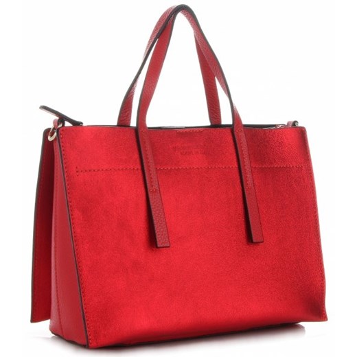 Shopper bag Vittoria Gotti bez dodatków skórzana duża 