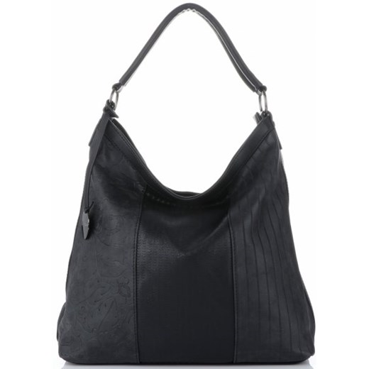 Shopper bag Diana&Co ze skóry ekologicznej bez dodatków z tłoczeniem 