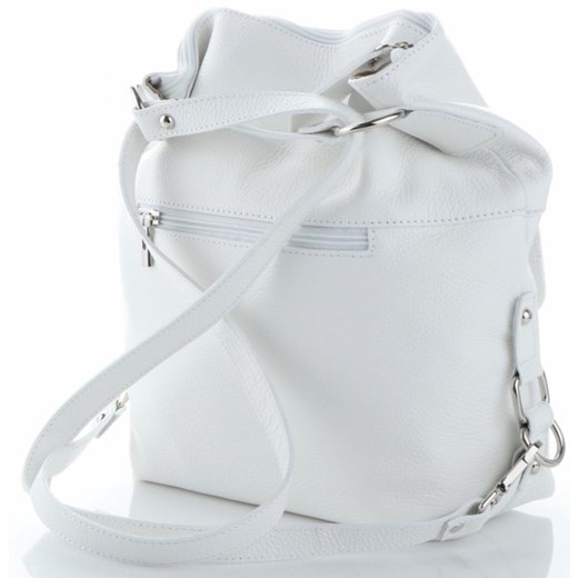 Shopper bag Vittoria Gotti duża biała matowa na ramię 