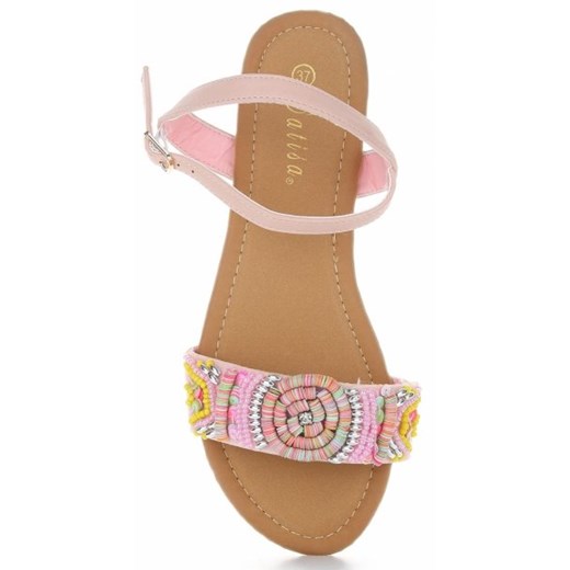 Oryginalne Sandały Damskie z ozdobami firmy Gatisa Różowe (kolory)