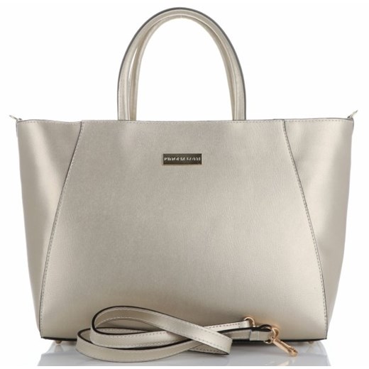 Shopper bag Vittoria Gotti elegancka mieszcząca a5 bez dodatków do ręki 