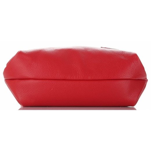 Czerwona shopper bag Vittoria Gotti matowa bez dodatków 