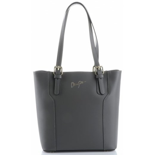 Shopper bag Vittoria Gotti na ramię matowa elegancka skórzana bez dodatków 