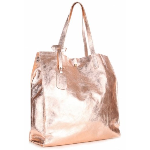 Torba Skórzana Shopper Bag z Kosmetyczką Rose Gold (kolory)