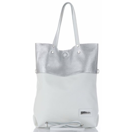 Shopper bag Vittoria Gotti skórzana duża w stylu młodzieżowym 