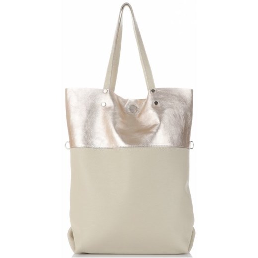 Shopper bag Vittoria Gotti skórzana matowa elegancka bez dodatków 