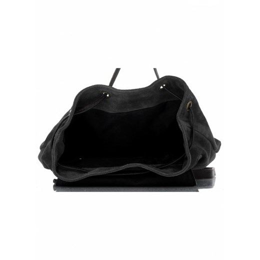 Vittoria Gotti Uniwersalne Skórzane Plecaki Damskie wykonane z wysokiej jakości Zamszu Naturalnego Czarne (kolory)