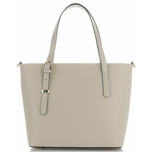 Shopper bag Vittoria Gotti bez dodatków duża elegancka skórzana na ramię 