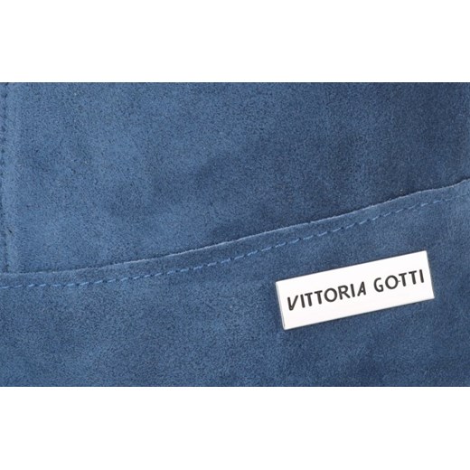 Torebki Skórzane Vittoria Gotti Niebieskie - Jeans (kolory)