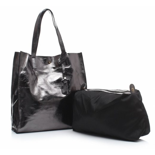 Torba Skórzana Shopper Bag z Kosmetyczką Iron (kolory)