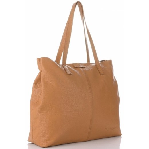 Shopper bag Vittoria Gotti brązowa na ramię casual 