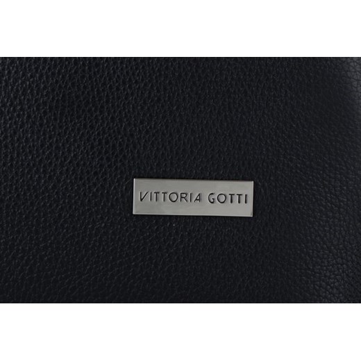 Shopper bag Vittoria Gotti elegancka duża z breloczkiem 
