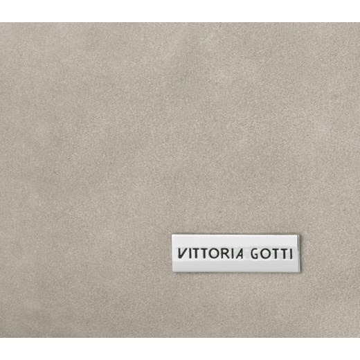 Uniwersalne Torby Skórzane z wysokiej jakości zamszu naturalnego marki Vittoria Gotti Made in Italy Beżowe (kolory)
