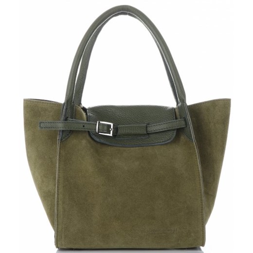 Shopper bag Vittoria Gotti bez dodatków elegancka matowa mieszcząca a8 